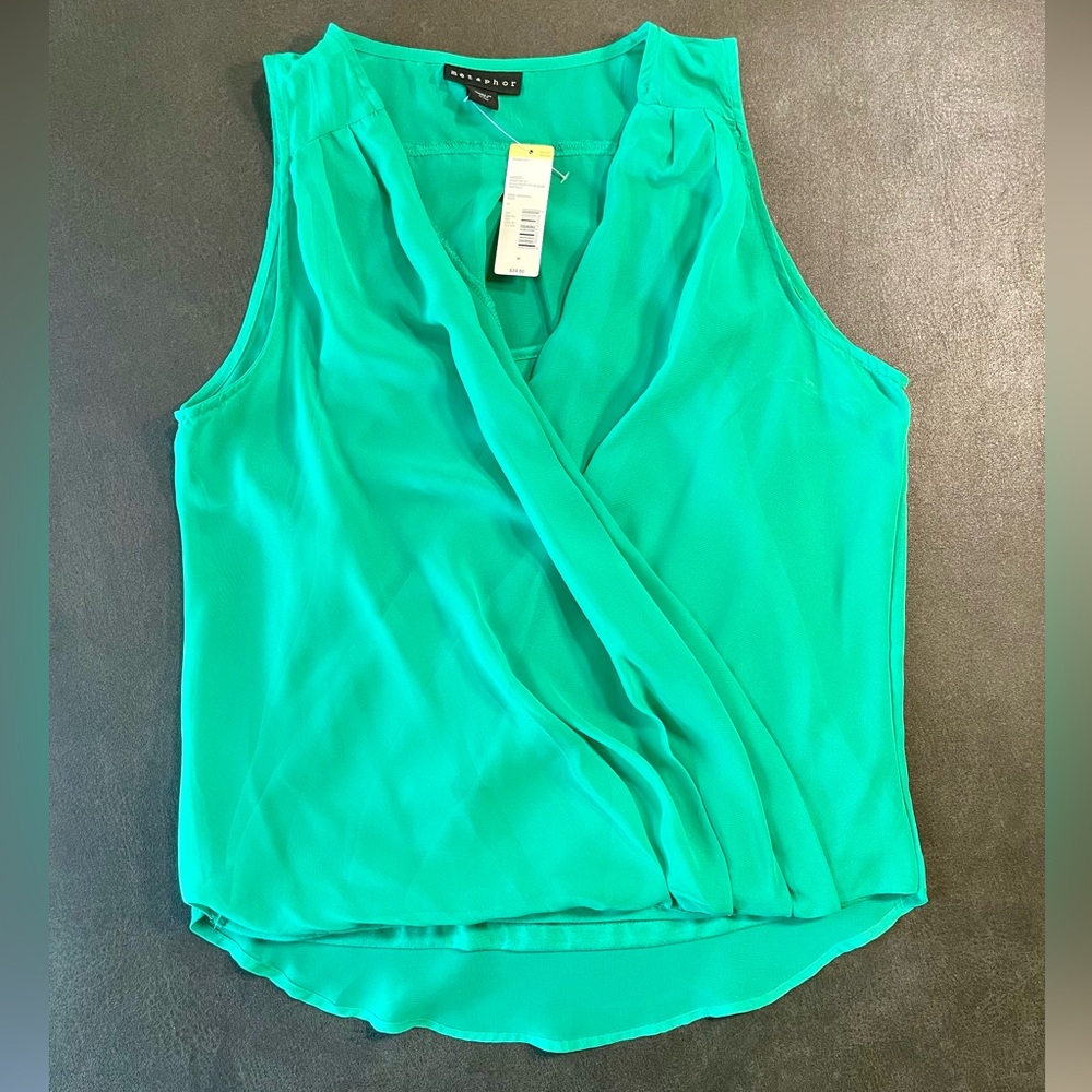 Metaphor Sleeveless Wrap Front Blouse